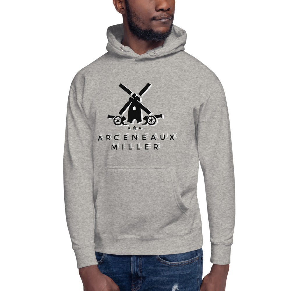 Arceneaux Miller Big Logo Misprint Grey Hoodie