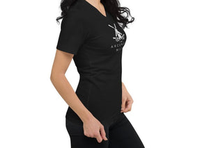 Women's Short Sleeve V-Neck Vintage Big Logo